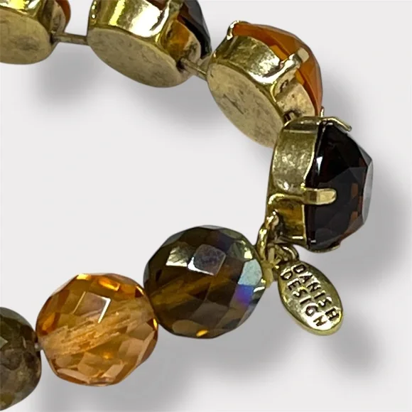 Pilgrim Faceted Bracelet in Amber Tones - Picture 4 of 6